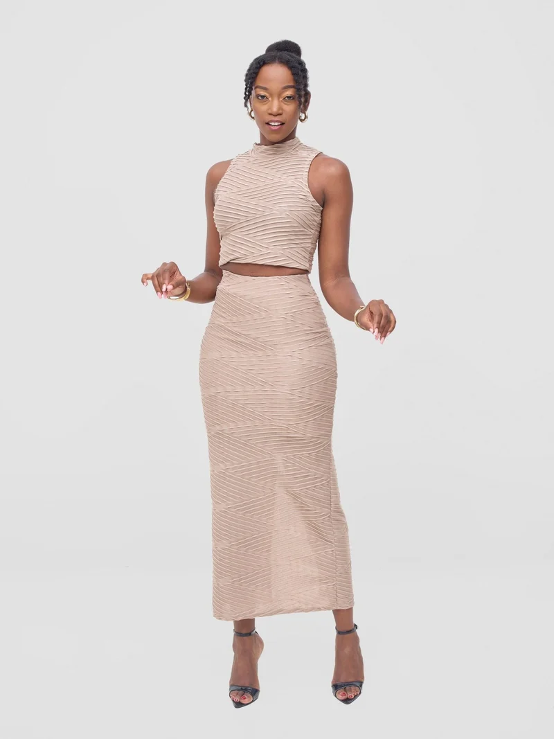 Vivo Kaisa Maxi Skirt - Taupe