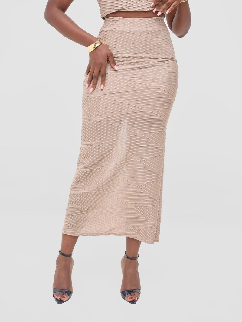 Vivo Kaisa Maxi Skirt - Taupe