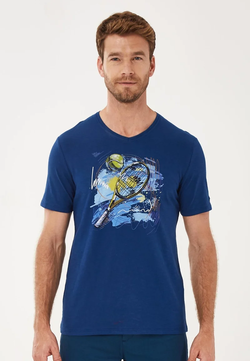 T-Shirt aus Bio-Baumwolle mit Print