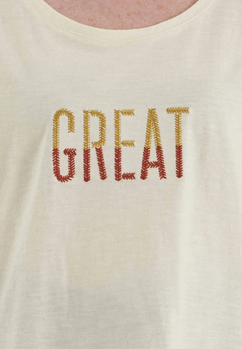 T-Shirt aus Bio-Baumwolle mit Stickerei