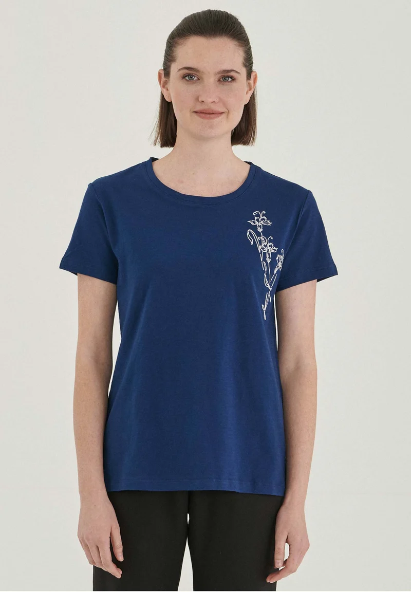 T-Shirt aus Bio-Baumwolle mit Stickerei