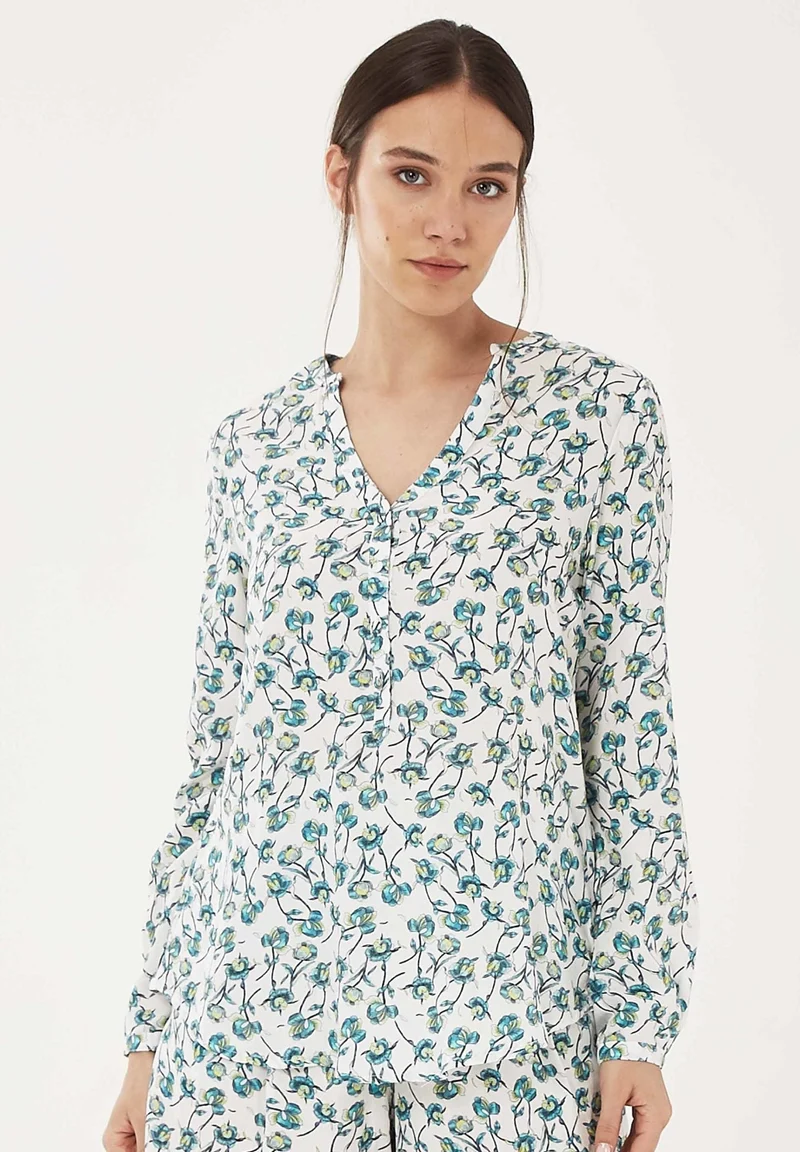 Bluse aus TENCEL™ Lyocell mit Allover-Print