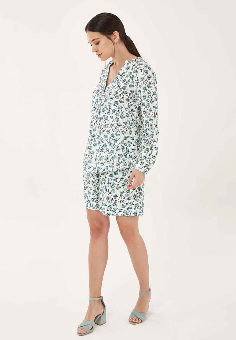 Bluse aus TENCEL™ Lyocell mit Allover-Print