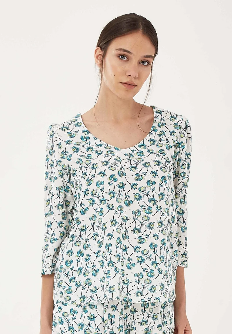 Bluse aus TENCEL™ Lyocell mit Allover-Print