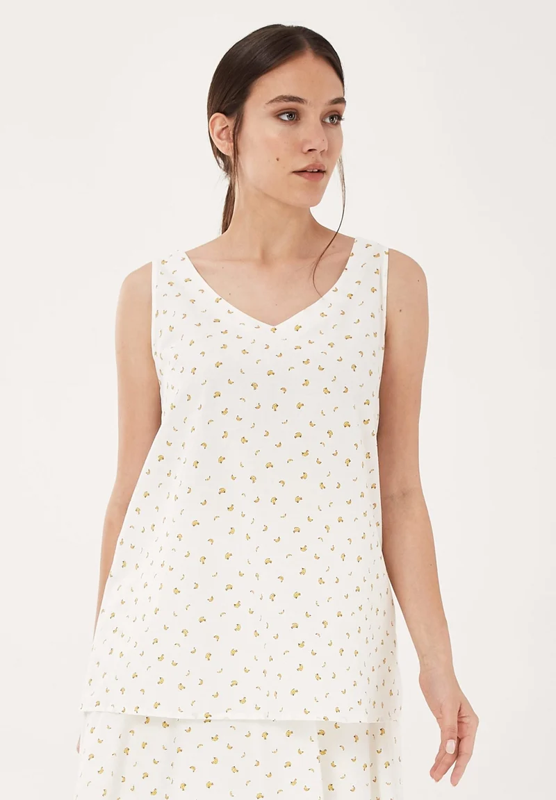 Blusentop aus Bio-Baumwolle mit Allover-Print