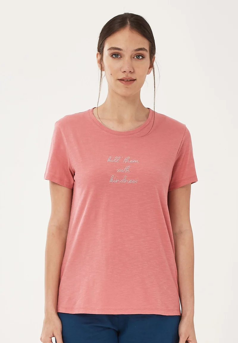 T-Shirt aus Bio-Baumwolle mit Text-Print