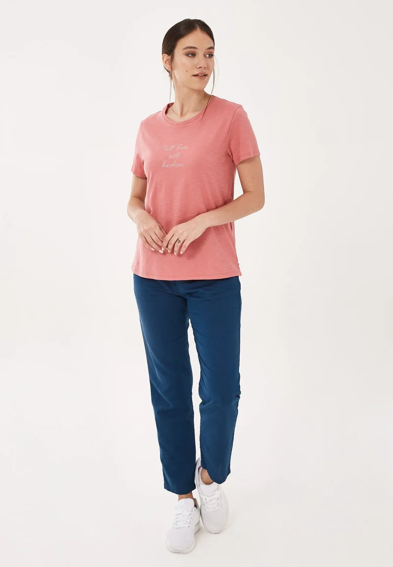 T-Shirt aus Bio-Baumwolle mit Text-Print