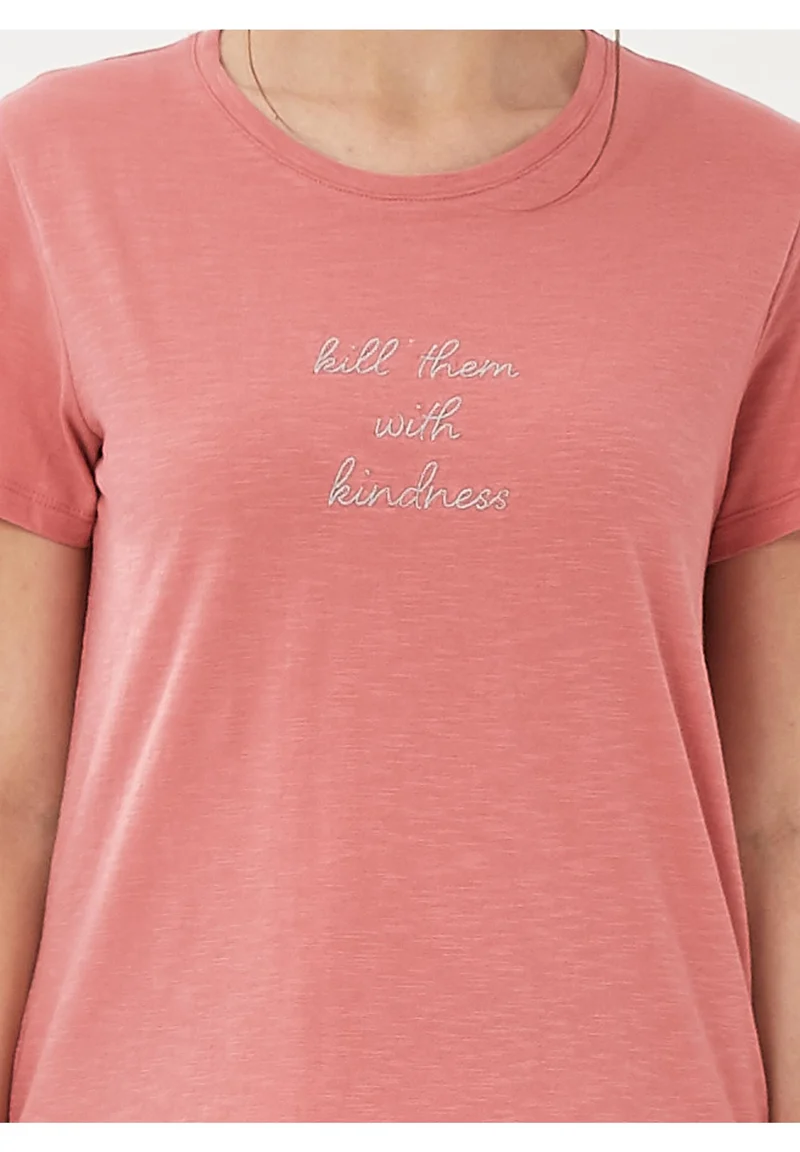 T-Shirt aus Bio-Baumwolle mit Text-Print