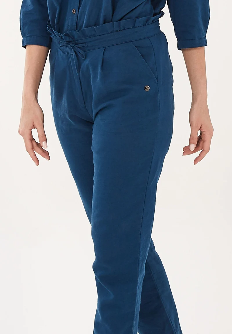 Paperbag-Hose aus Leinen mit Bio-Baumwolle