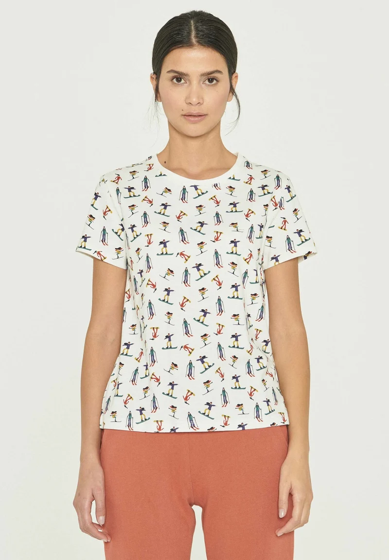 T-Shirt aus Bio-Baumwolle mit Allover-Print