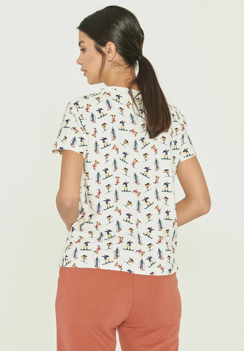 T-Shirt aus Bio-Baumwolle mit Allover-Print