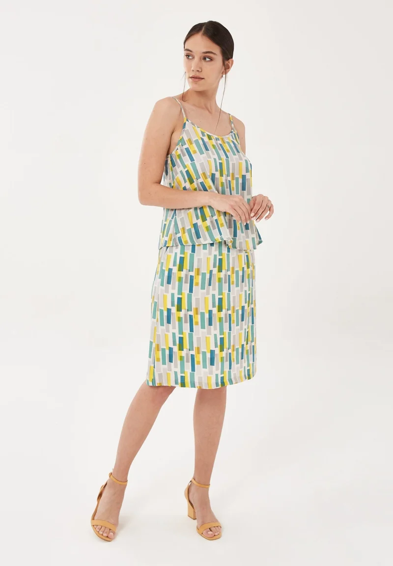 Spaghettiträger-Top aus TENCEL™ Lyocell mit Allover-Print