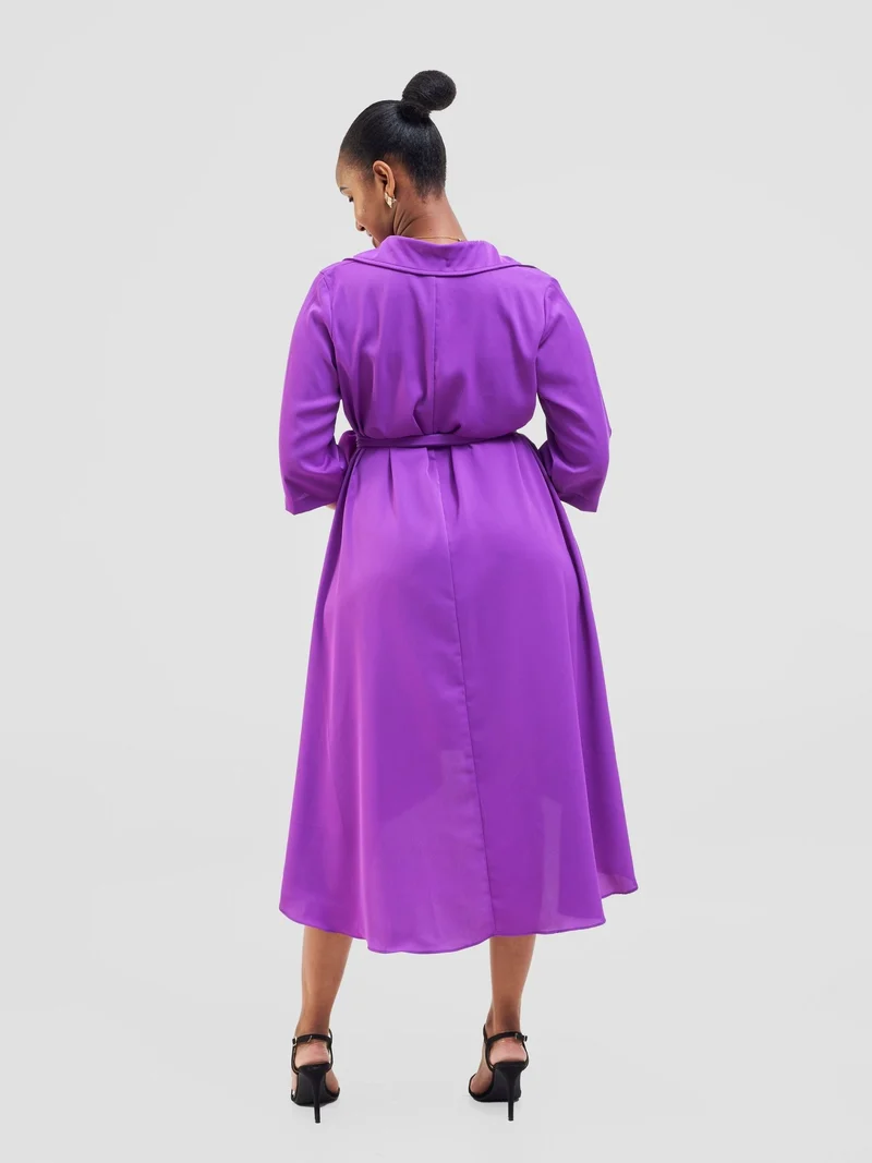 Vivo Yumi High Low Shirt Dress - Magenta