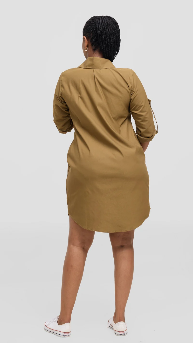 Liliadly Sema Safari Dress - Brown