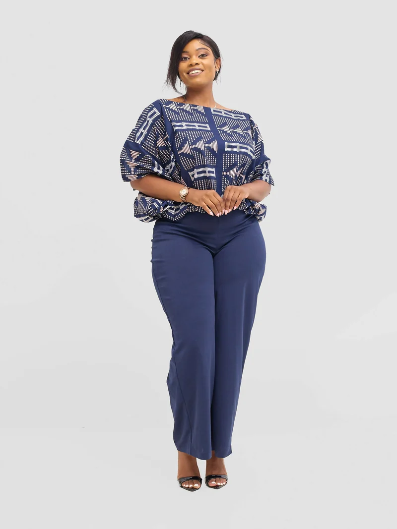 Liliadly Bossy Official Slack Pant - Blue