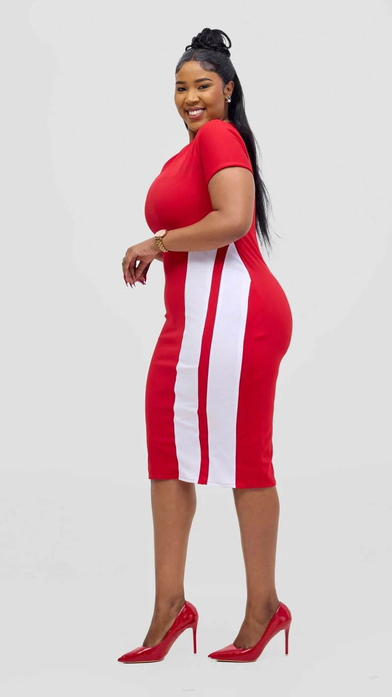 Kakiba Collections Curvy Plus Size Linah Dress - Red