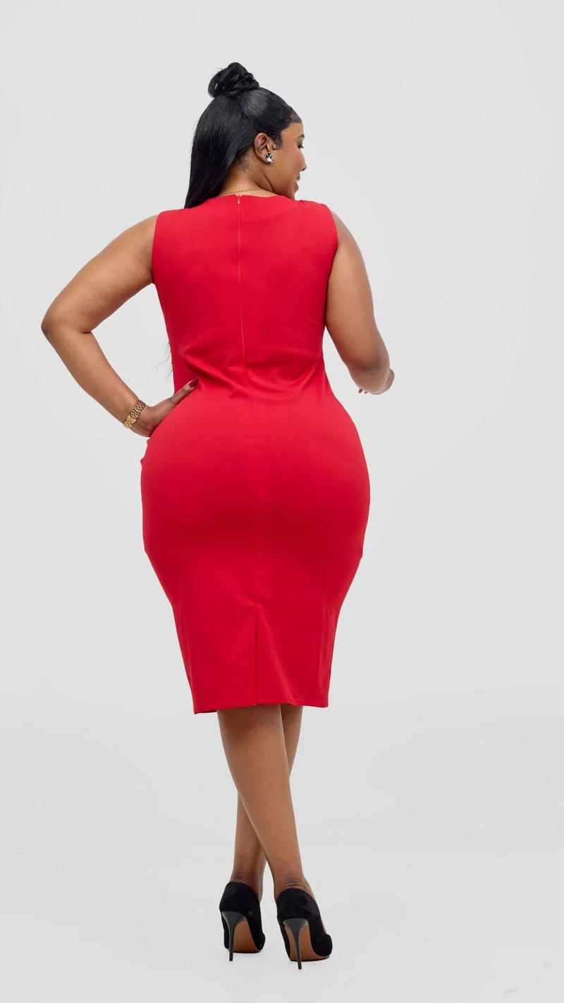 Kakiba Collections Curvy Plus Size Linah Dress - Red