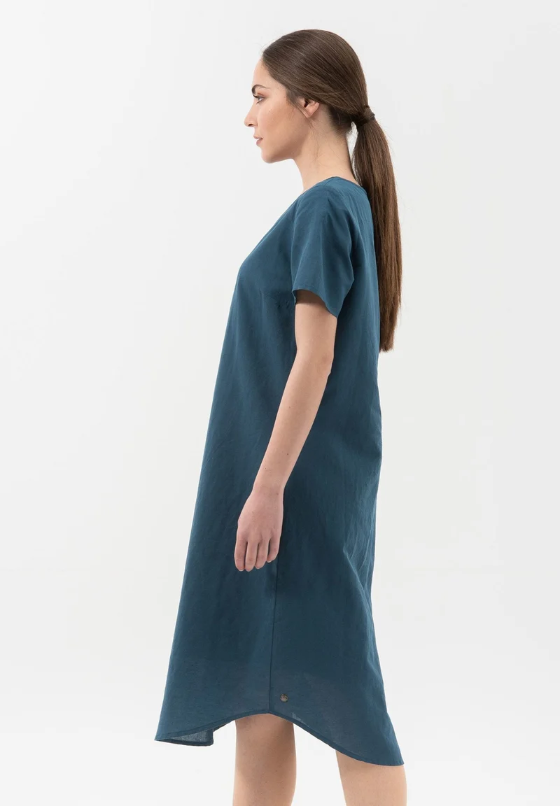 Kleid aus Leinen mit Bio-Baumwolle