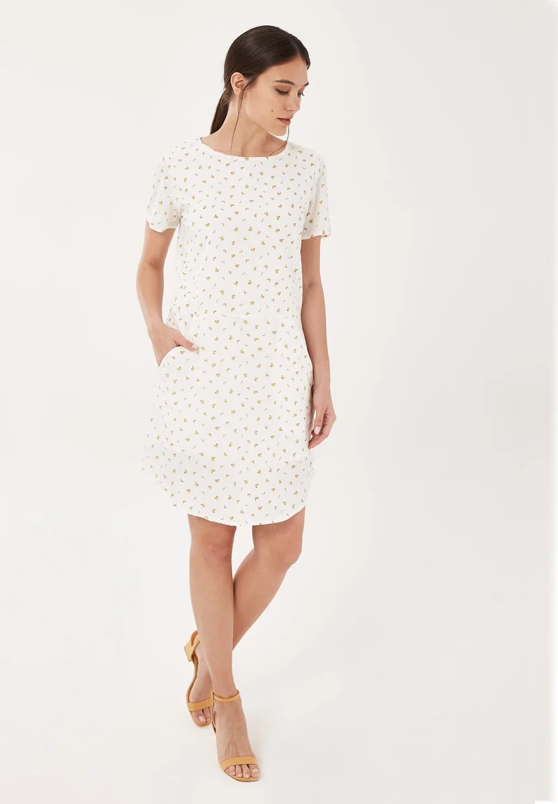 Kleid aus Bio-Baumwolle mit Allover-Print