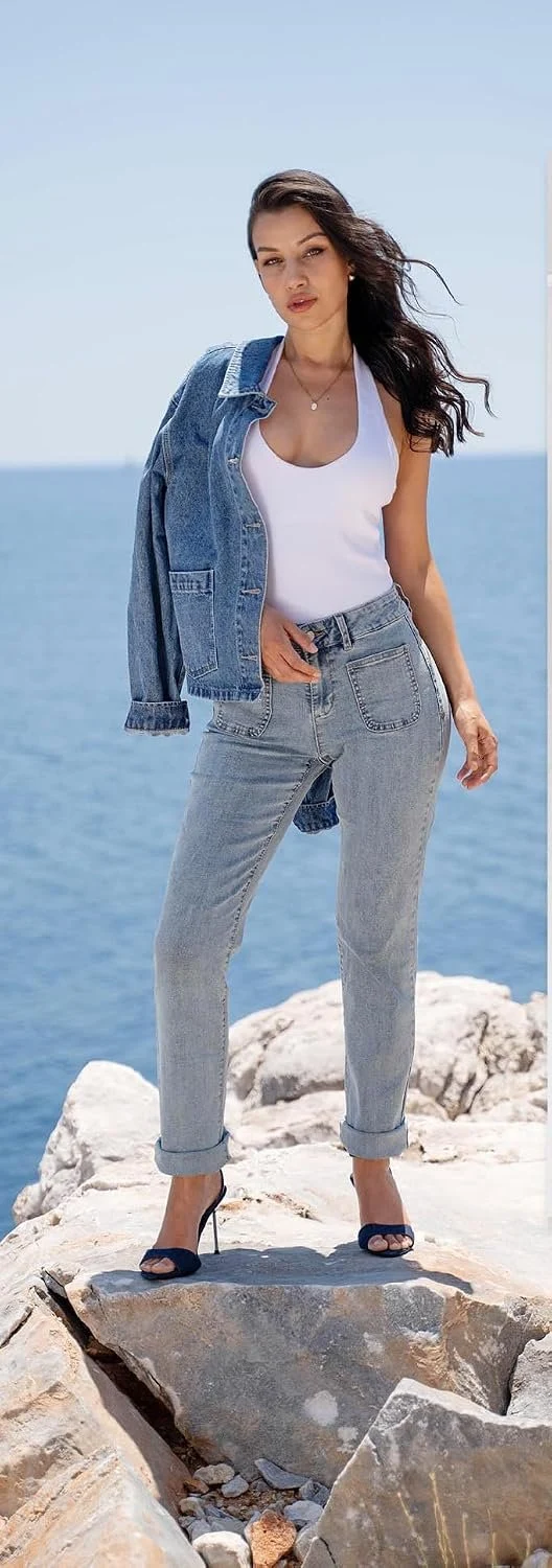 Buena Vista Boxy Jacket stretch denim, mid denim - 100065519