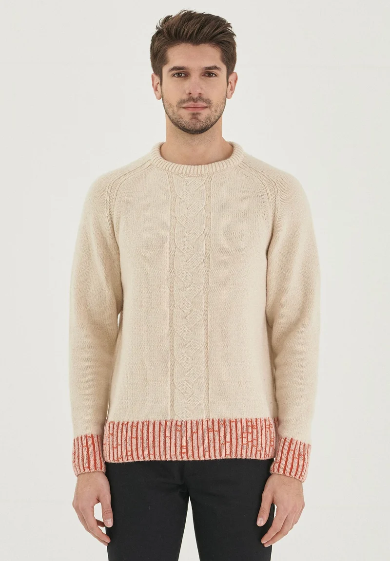 Pullover aus Bio-Merinowolle und Bio-Baumwolle