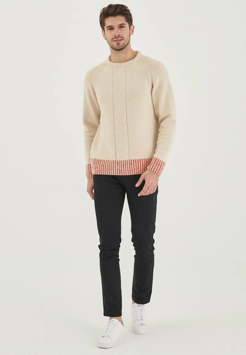 Pullover aus Bio-Merinowolle und Bio-Baumwolle