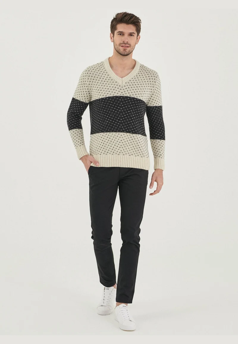 Pullover aus Bio-Merinowolle und Bio-Baumwolle
