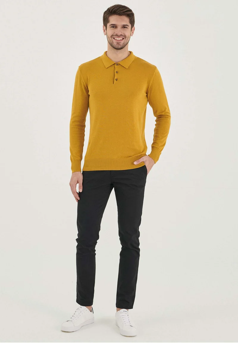 Polokragenpullover aus Bio-Baumwolle