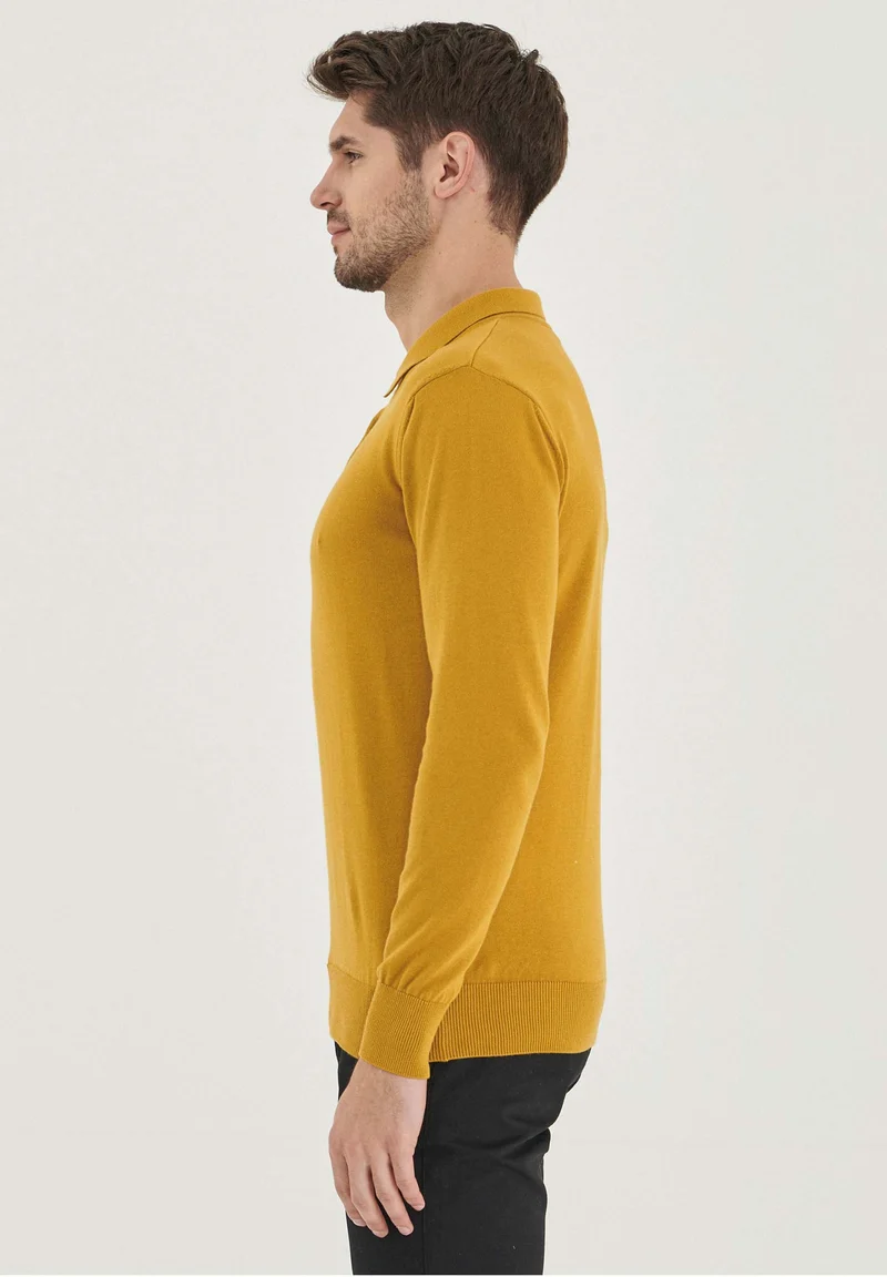 Polokragenpullover aus Bio-Baumwolle