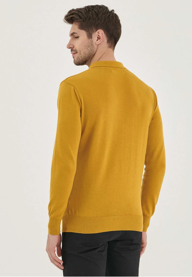 Polokragenpullover aus Bio-Baumwolle