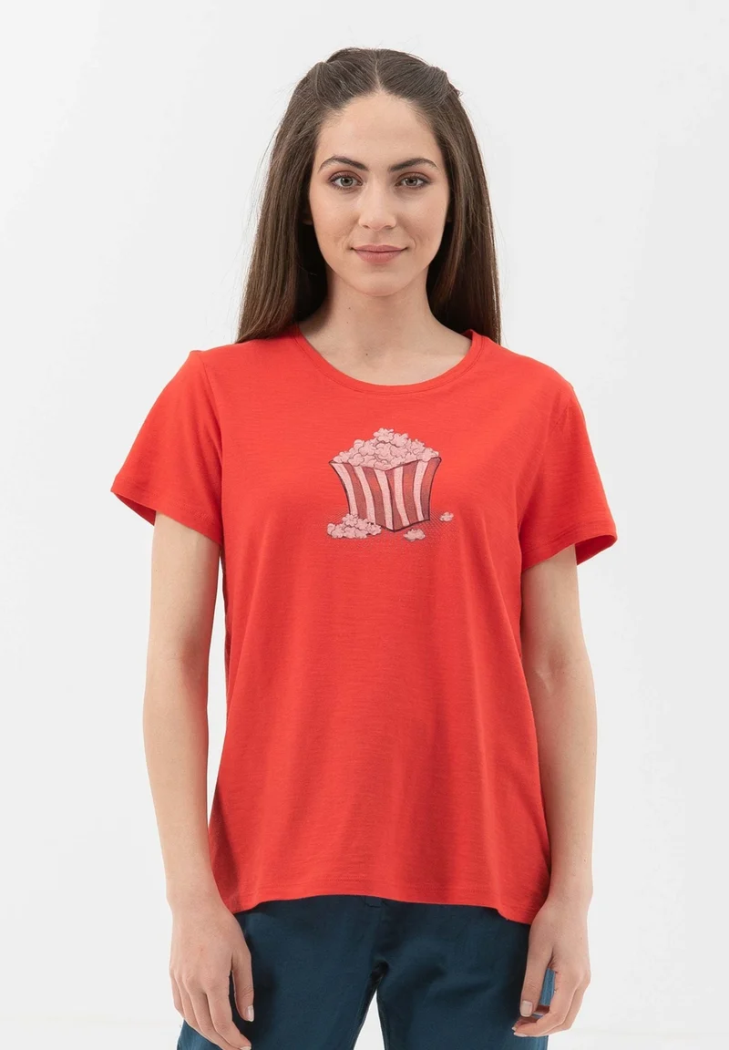 T-Shirt aus Bio-Baumwolle mit Popcorn-Print