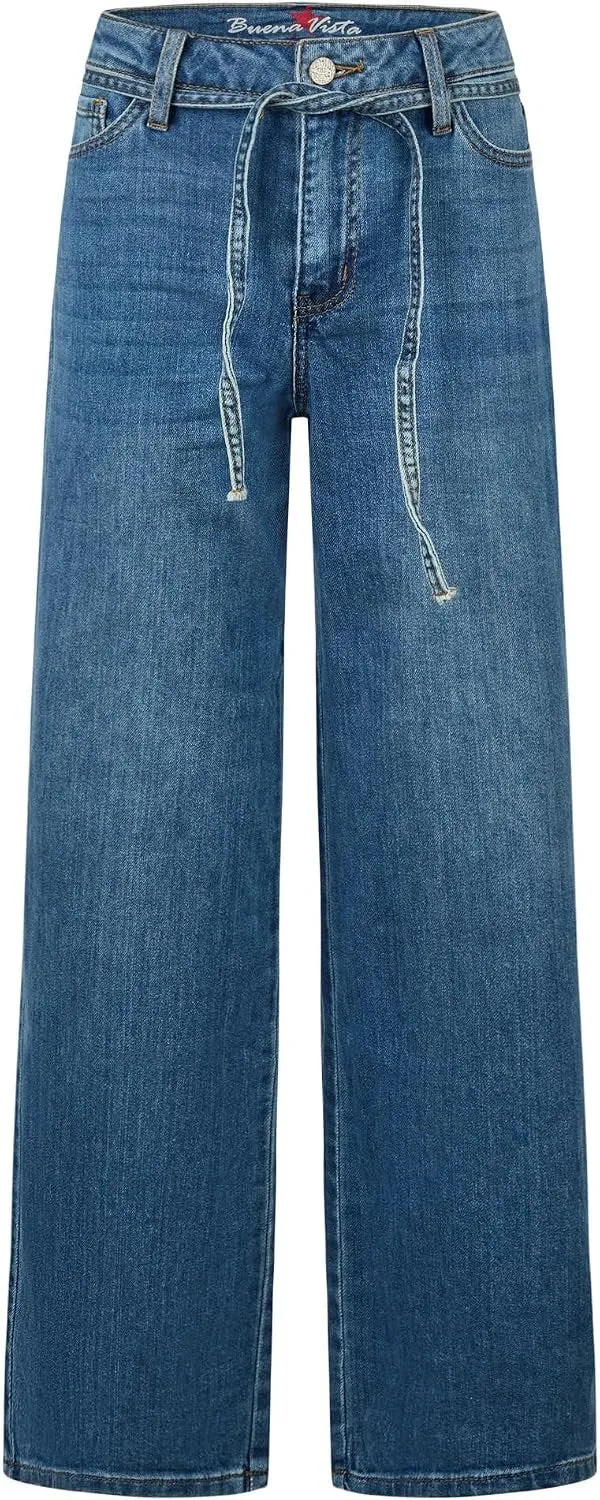 Buena Vista Wide Leg-L stretch denim, mid stone - 100066314