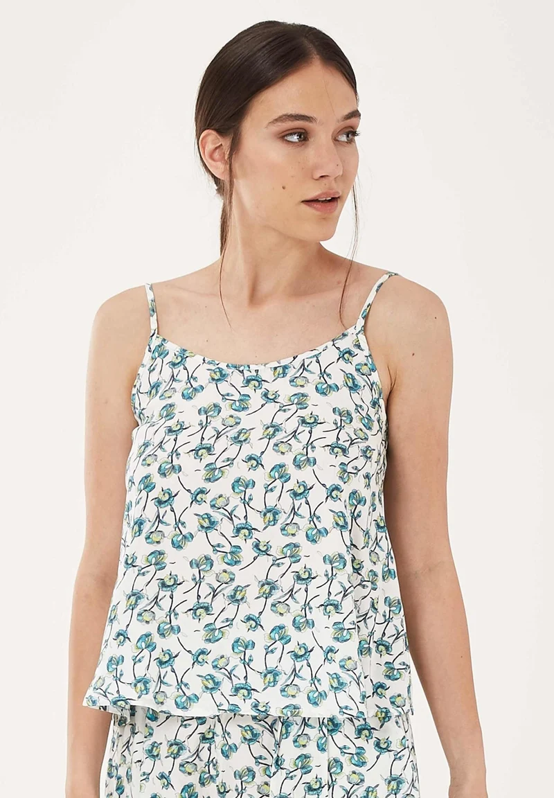 Spaghettiträger-Top aus TENCEL™ Lyocell mit Allover-Print