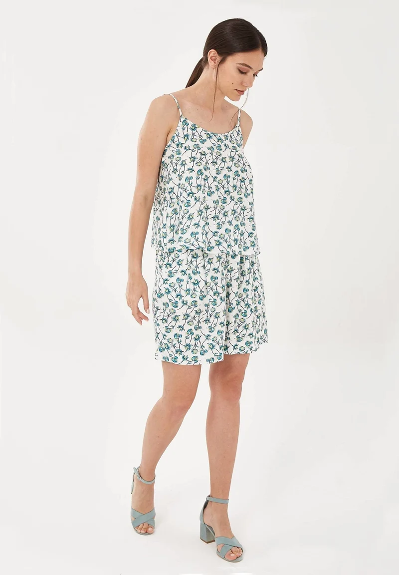 Spaghettiträger-Top aus TENCEL™ Lyocell mit Allover-Print