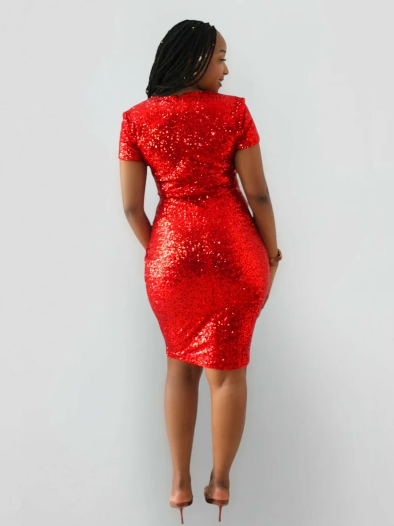 The Fashion Frenzy Embellished Bodycon - Red