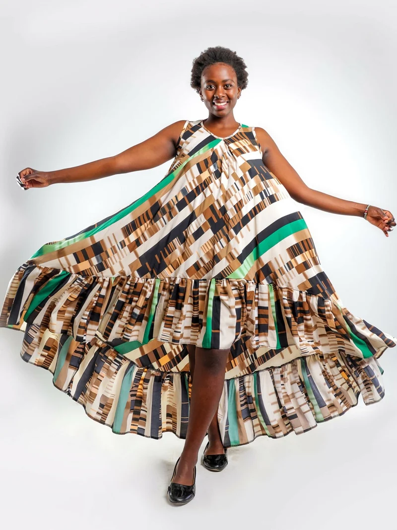 Liliadly Craft High-Low Dress - Multicolored