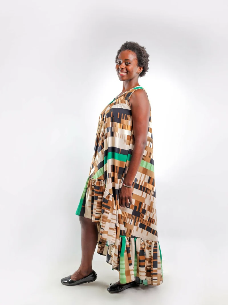 Liliadly Craft High-Low Dress - Multicolored