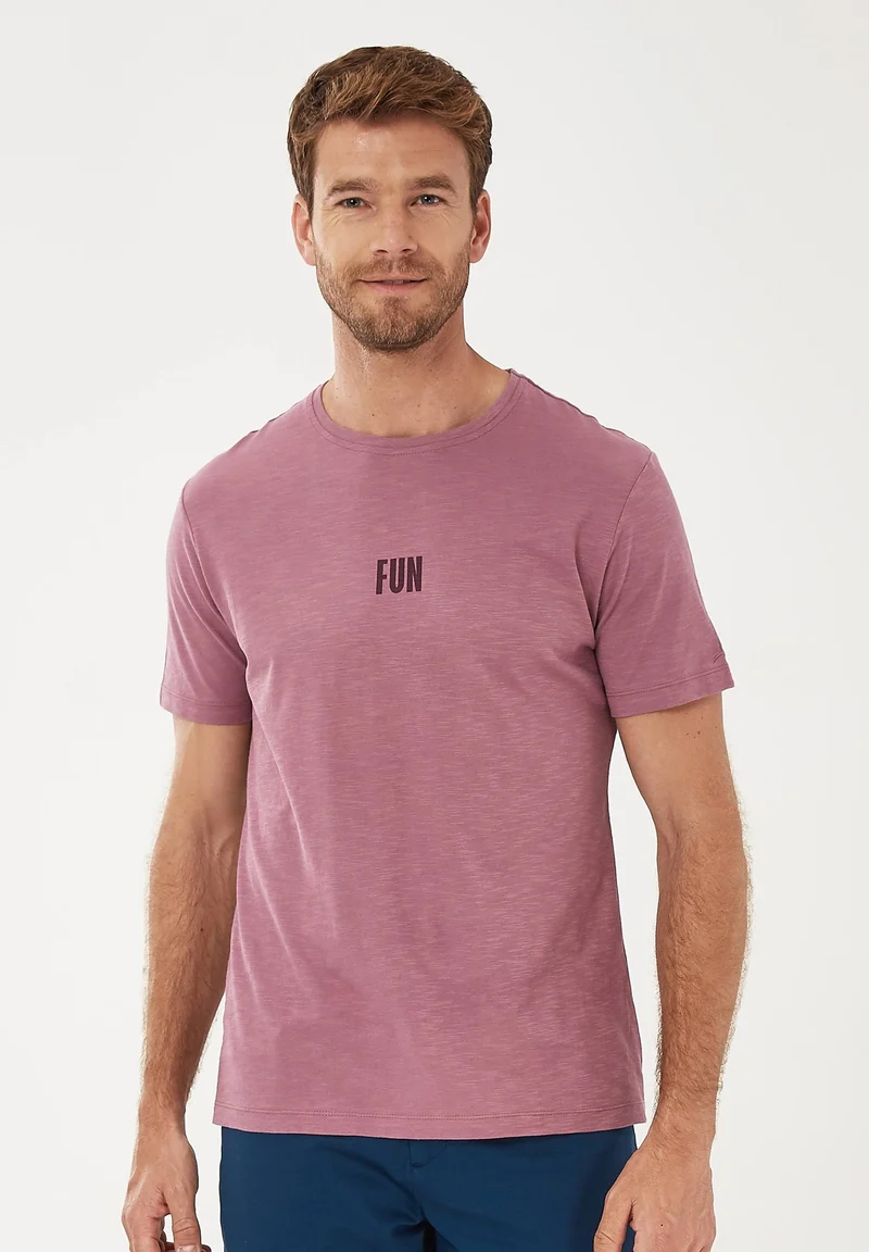 T-Shirt aus Bio-Baumwolle mit Text-Print