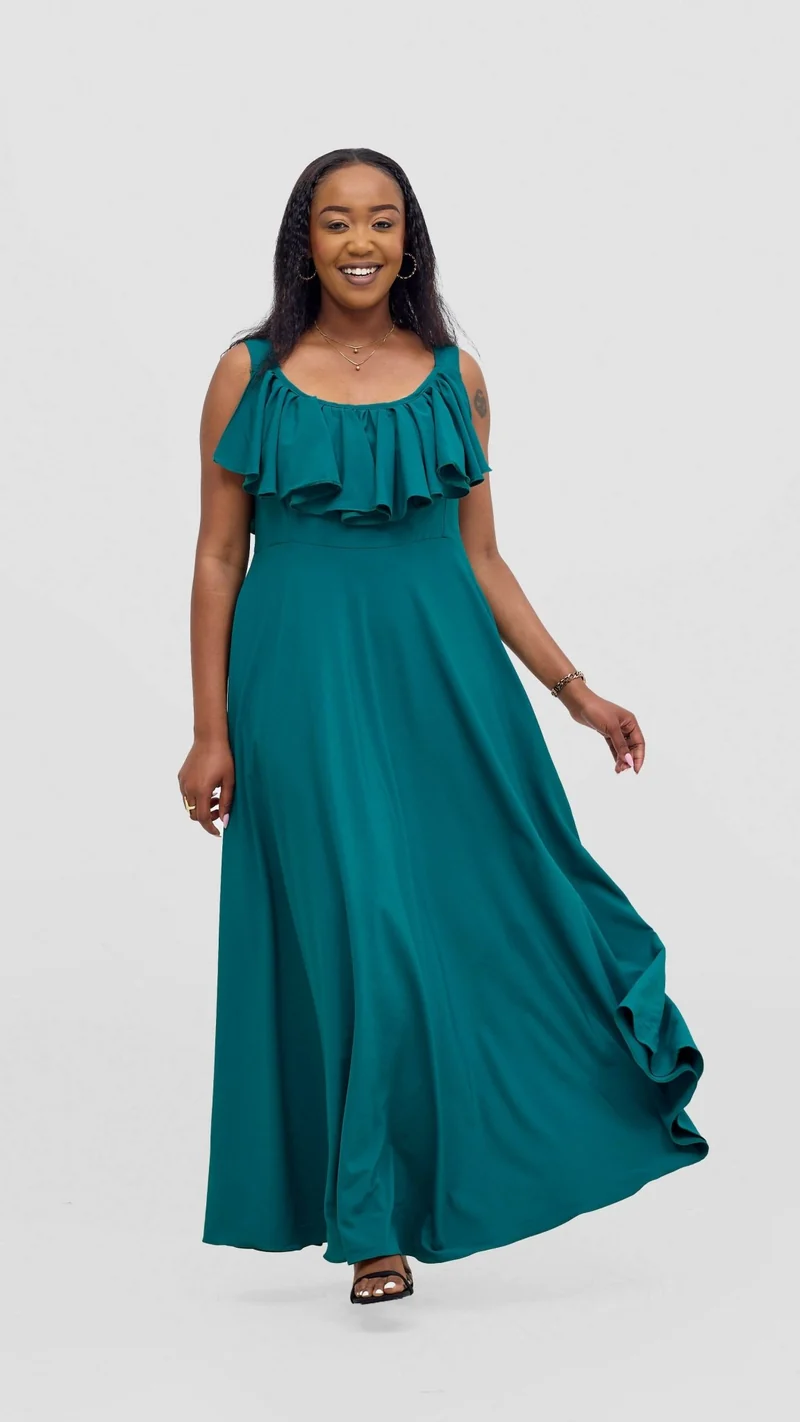 Kakiba Collections Rose Dress - Green