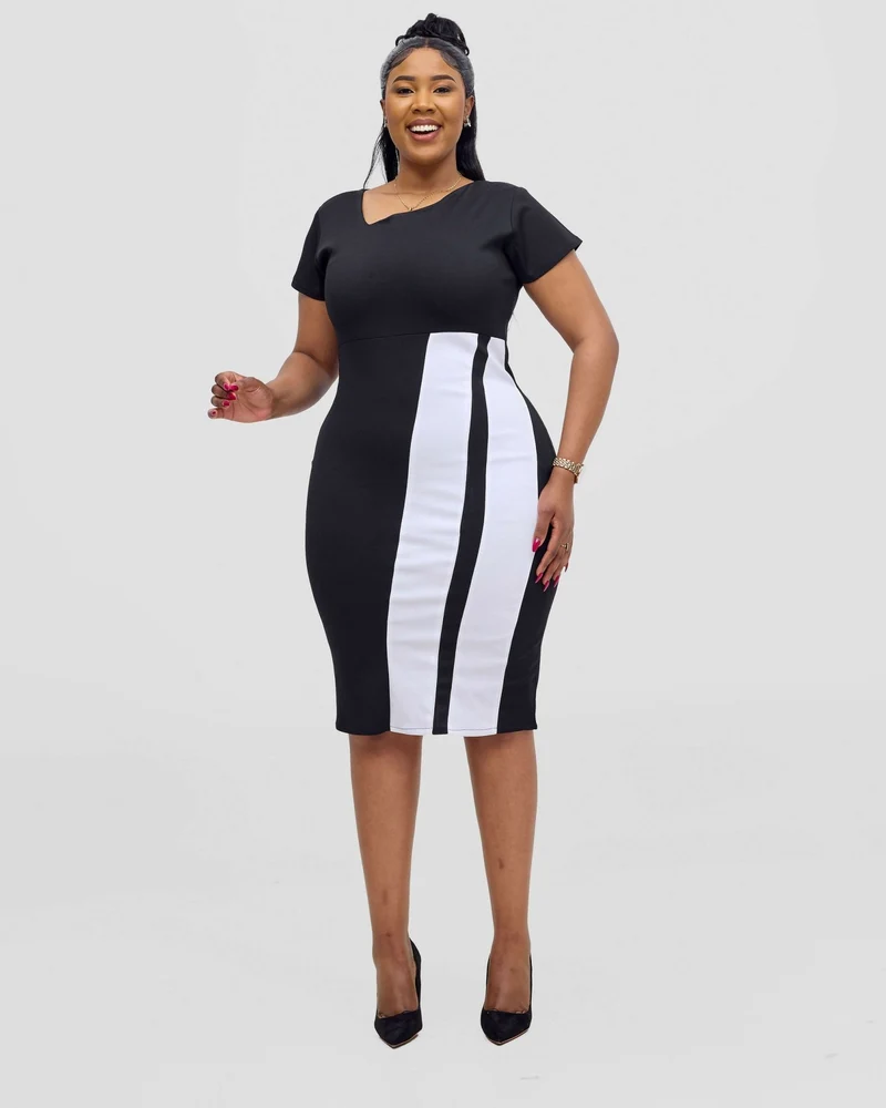Kakiba Collections Curvy Plus Size Linah Dress - Black