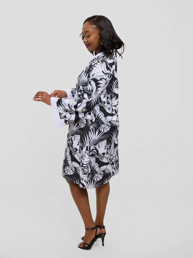 Kakiba Collections Rebecca Chinese Dress - Black / White