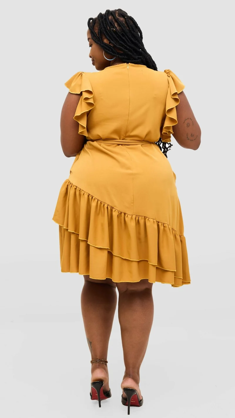 Magali Designs Curvy Plus Size Lulu Dress - Mustard