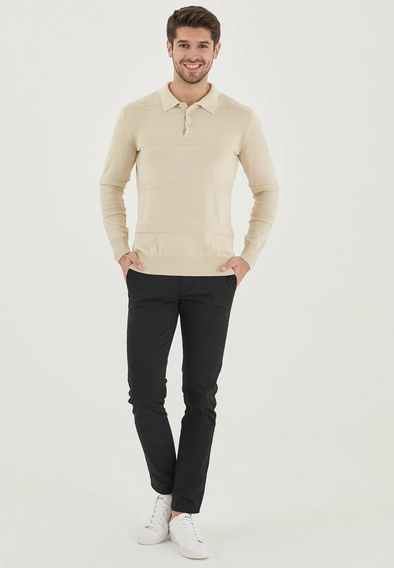 Polokragenpullover aus Bio-Baumwolle