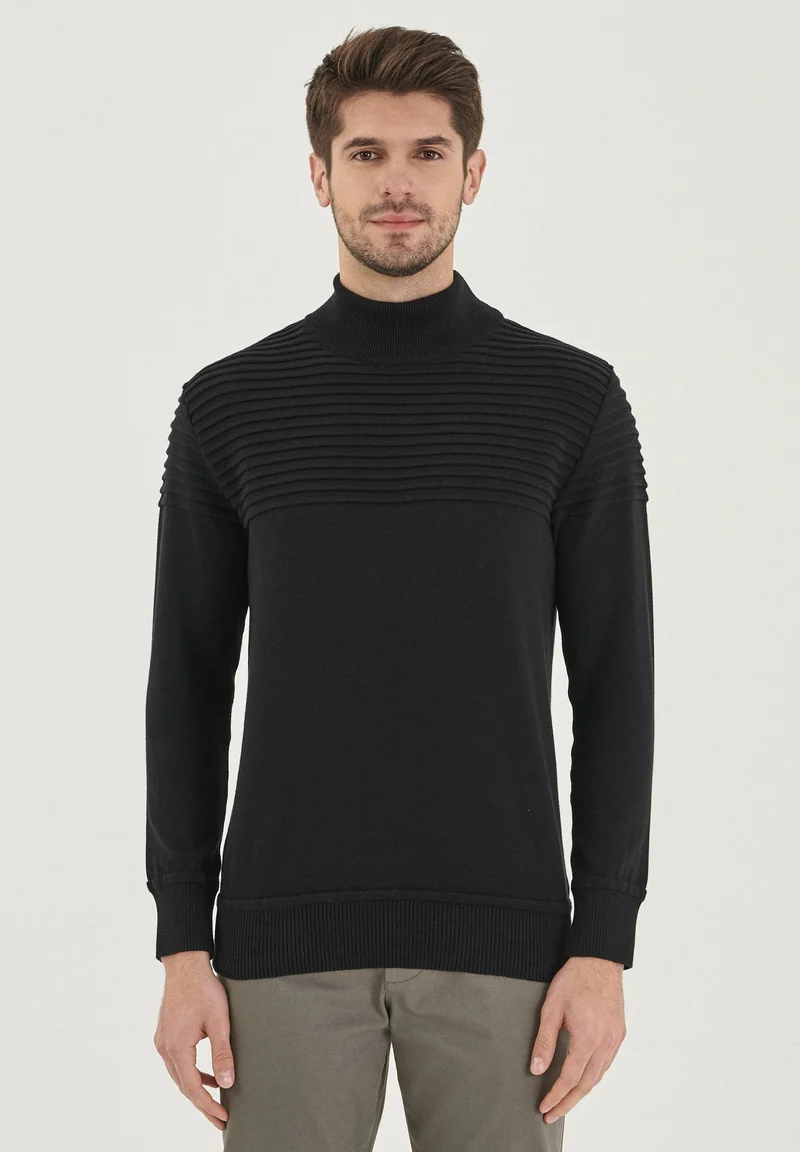 Rollkragenpullover aus Bio-Baumwolle