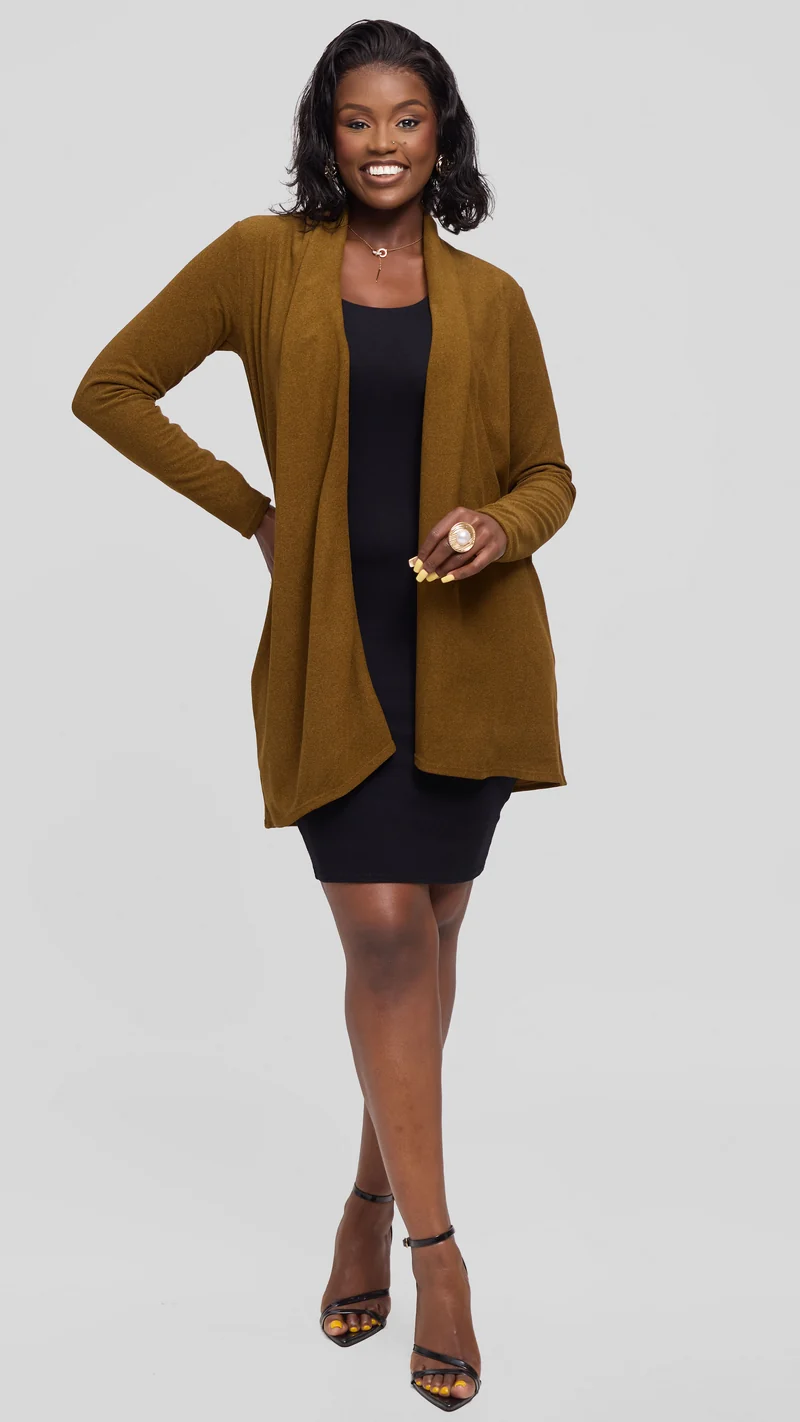 Vivo May Rib Sweater - Dark Mustard