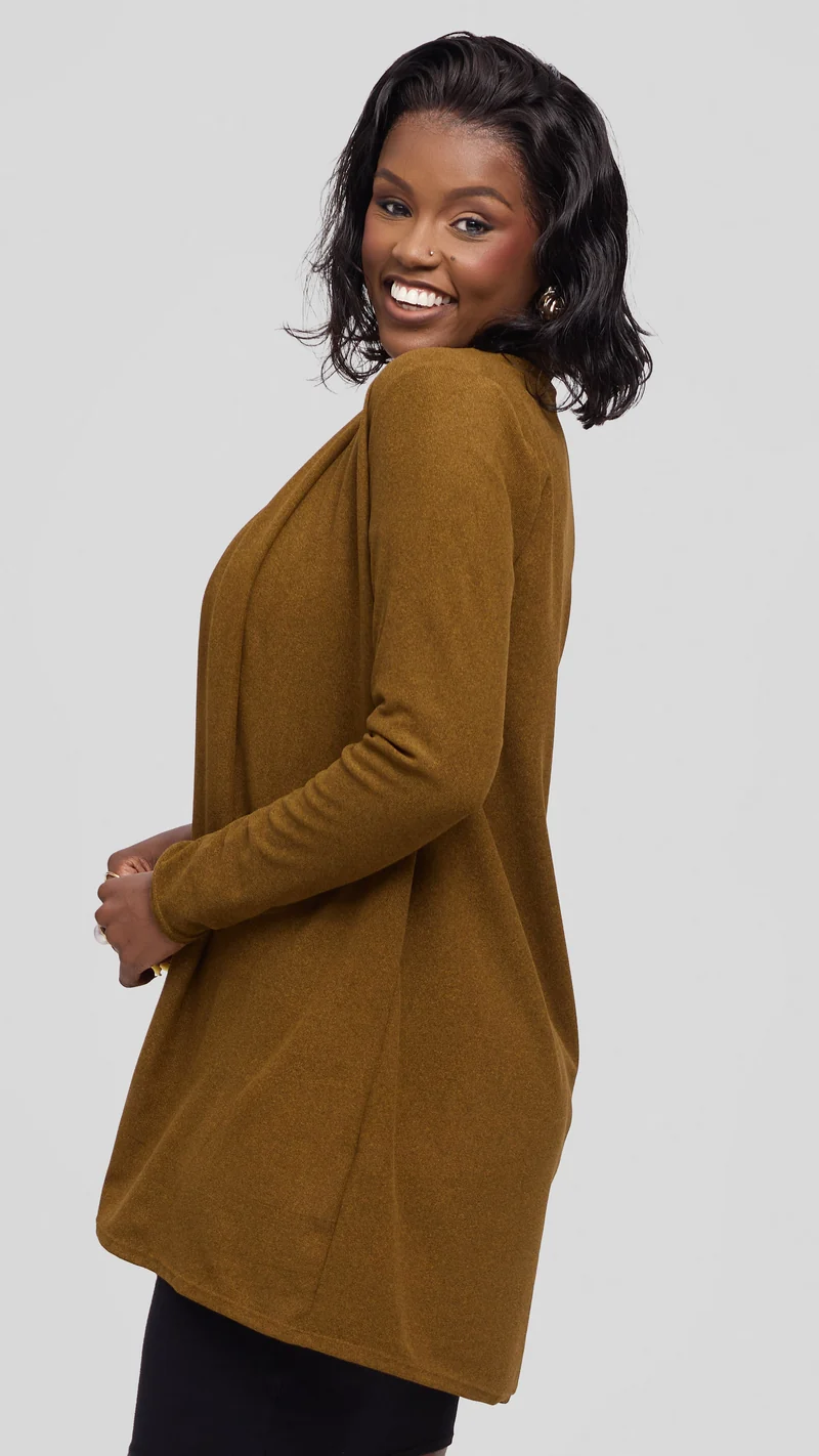 Vivo May Rib Sweater - Dark Mustard