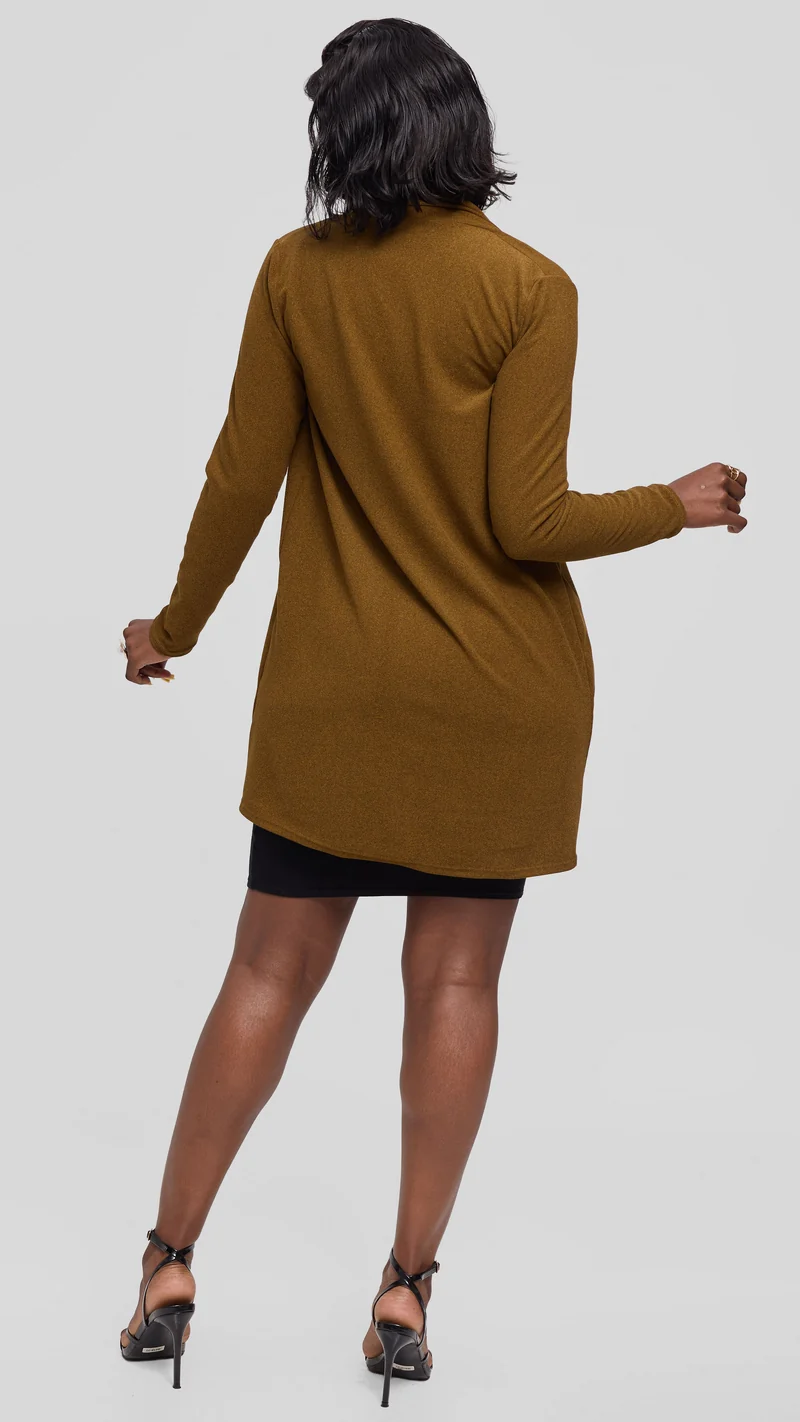 Vivo May Rib Sweater - Dark Mustard