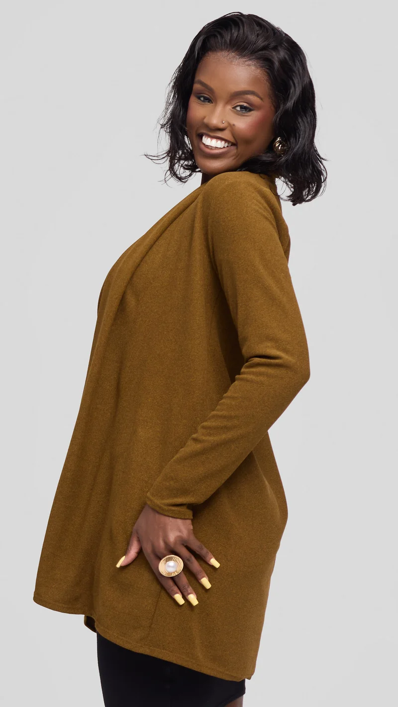 Vivo May Rib Sweater - Dark Mustard