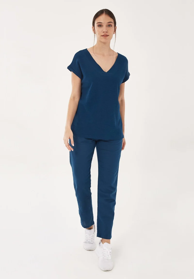 T-Shirt aus Bio-Baumwolle in Jacquard Jersey