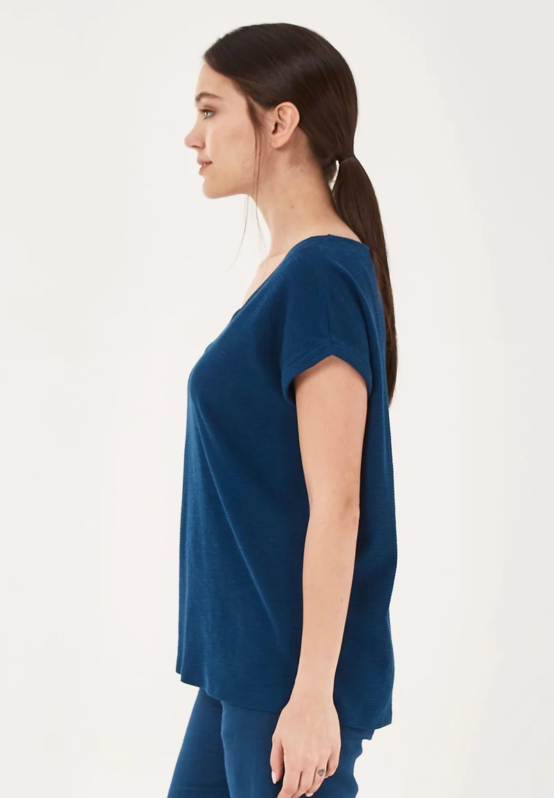 T-Shirt aus Bio-Baumwolle in Jacquard Jersey